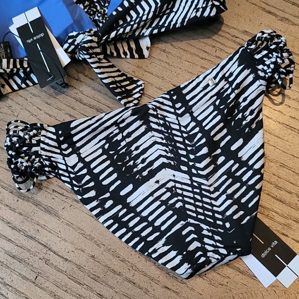 Black and white bikini set NWT Dolce Vita M - Picture 7 of 7